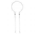 Collier Torque Blake blanc argent, torque argent, bijoux haute fantaisie, créateur de bijoux, made in France, Antibes Juan les pins