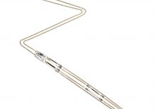 Sautoir Kristen rose plaqué or, sautoir, bijoux haute fantaisie, made in France, Antibes, Juan les pins