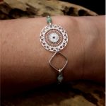 Coachella Bracelet Lana bleu argent, bracelet, collection Coachella, Printemps été 2018, Bijoux Fantaisie, bijoux haute Fantaisie, made in France, Antibes, Juan les pins