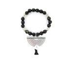 Bracelet Aiko noir argent