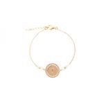 Bracelet Chizue blanc plaqué or, bracelet or, bijoux haute fantaisie, bijoux de créateur, handmade, made in France, Antibes, Juan les pins