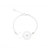 Bracelet Lana rose argent 16.5 cm, bijoux argent, bijoux fantaisie, handmade creation, création artisanales Antibes, Juan les pins