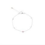 Bracelet Alisé rose argent, bracelet argent, bijoux fantaisie, bijoux artisanal, made in france, handmade creation, Antibes, juan les pins