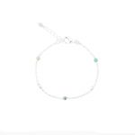 Bracelet Alisée bleu argent 16.5 cm, bracelet, bijoux fantaisie, création artisanales françaises, bijoux de créateur, juan les pins