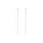 Boucles d'oreille Eika blanches argent 7.5 cm, boucles d'oreille argent, bijoux fantaisie, création artisanale, Antibes, Juan les pins