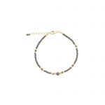 Bracelet Luna irisé prune plaqué or, bijoux fantaisie, bijoux de créateur, made in Franceletce, cote d'azur, bra