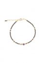 Bracelet Luna irisé prune plaqué or, bijoux fantaisie, bijoux de créateur, made in Franceletce, cote d'azur, bra