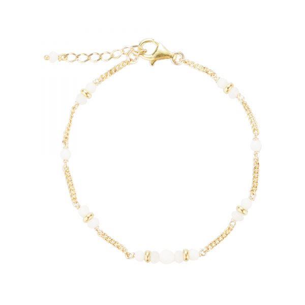 Bracelet Shiva plaqué or blanc , bijoux fantaisie, bijoux de créateur, made in France, bracelet