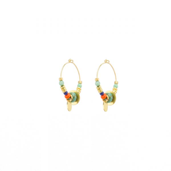 Boucles d'oreille Sutra bleues, bijoux fantaisie, bijou de créateur, made in France, Juan les pins