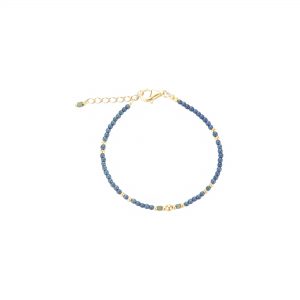 Bracelet Cassiopée bleu plaqué or , bijoux fantaisie, bijoux haute fantaisie, bijoux de créateur, made in France, juan les pins