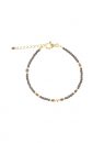 Bracelet Cassiopée prune plaqué or, bijoux haute fantaisie, bijoux de créateur, made in France,, Juan les pins