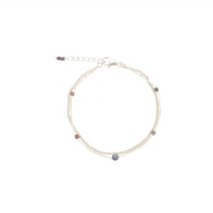 Bracelet Céleste prune argent, bijoux fantaisie, bijoux de créateur, made in France, Juan les pins