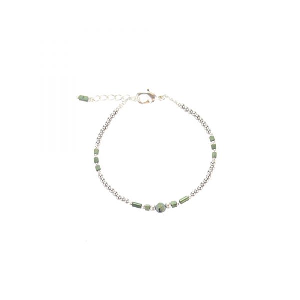 Bracelet Luna irisé bleu argent, bijoux fantaisie, bijoux haute fantaisie, bijoux de créateur, made in france, cote d'azur