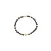 Bracelet Jeanne Agate noire plaqué or, bijoux fantaisie, bijoux de créateur, made in France, Juan les pins Antibes