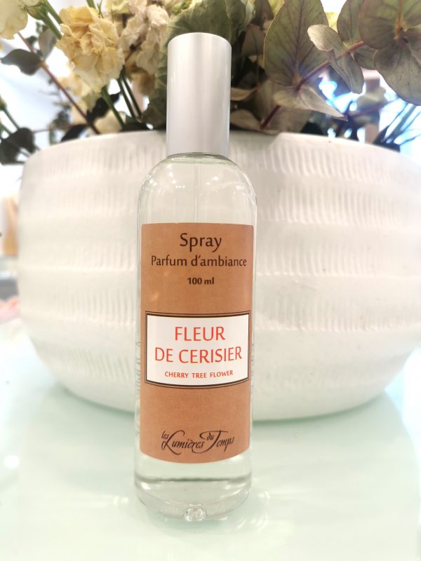 Spray d'Ambiance Fleur de cerisier 100 ml; création artisanale parfum de grasse